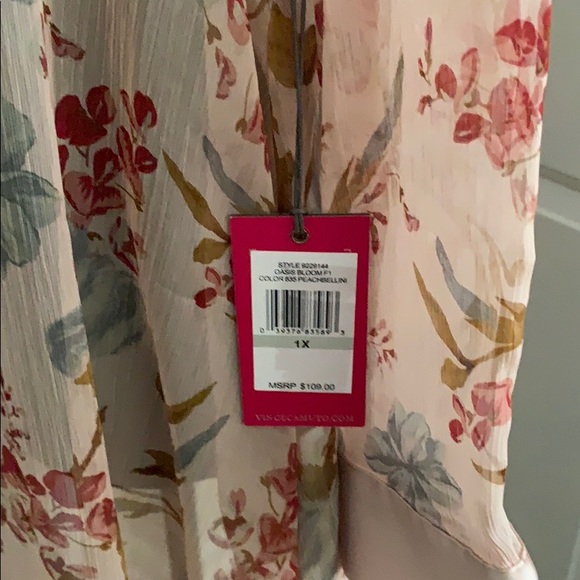 Vince Camuto Floral Kimono- Oasis Bloom - Picture 10 of 10
